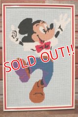 ct-200601-07 Mickey Mouse / 1970's-1980's Cross-stitch Wall Deco