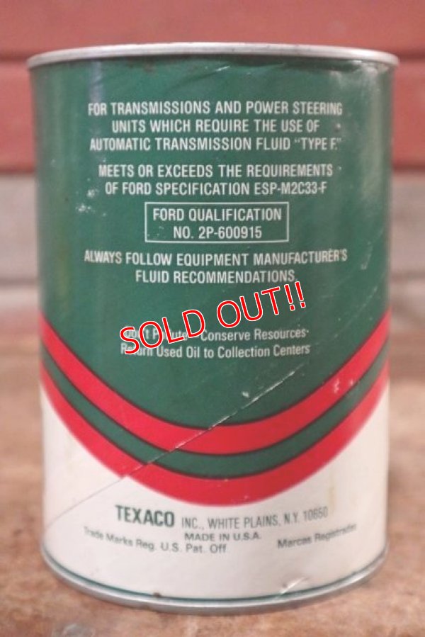 画像2: dp-200701-34 TEXACO / TEXAMATIC TYPE F 1QT Motor Oil Can