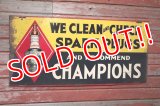 dp-200801-09 CHAMPION SPARK PLUGS / 1930's Metal Sign