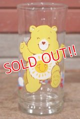 gs-200901-04 Care Bears / 1983 Pizza Hut "Funshine Bear" Glass