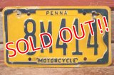 dp-201114-37 1970's Motorcycle License Plate "Pennsylvania"