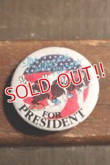 ct-201114-125 California Raisins / 1980's Pinback "FOR PREDIDENT"