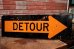 画像1: dp-210101-12 Road Sign "DETOUR" (1)