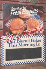 dp-201201-66 McDonald's / 1984 Fresh Biscuits for Break Fast Cardboard Sign