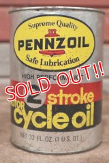 dp-201201-40 PENNZOIL / 2 Stroke Motorcycle Oil One U.S. Quart Can