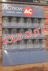 dp-201201-32 AC Spark Plugs / 1960's Metal Display