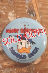 ct-201114-126 Donald Duck / HAPPY BIRTHDAY 1934-1984 Pinback