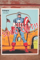 ct-210201-31 Captain America / Playskool 1980's Wood Frame Tray Puzzle