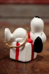 ct-210301-15 Snoopy / Determined 1975 Ornament "Present Box" (D)