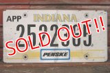 dp-210401-36 PENSKE / License Plate "INDIANA"