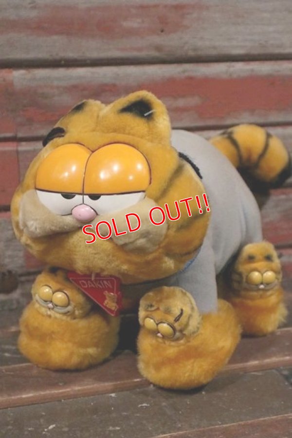 画像1: ct-210501-15 Garfield / DAKIN 1980's Plush Doll "Slipper"