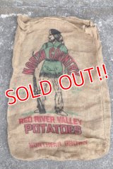 dp-210401-66 RED RIVER VALLEY POTATOES / Vintage Burlap Bag