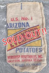 dp-210401-66 ARIZONA EVERKRISP POTATOES / Vintage Burlap Bag