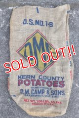 dp-210401-66 OMC BRAND POTATOES / Vintage Burlap Bag