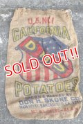 dp-210401-66 CALIFORNIA DHS POTATOES / Vintage Burlap Bag