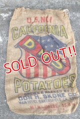 dp-210401-66 CALIFORNIA DHS POTATOES / Vintage Burlap Bag