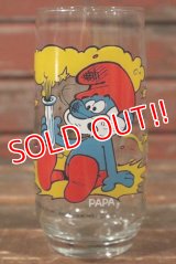 gs-141101-190 SMURF / Hardee's 1982 Glass "PAPA"