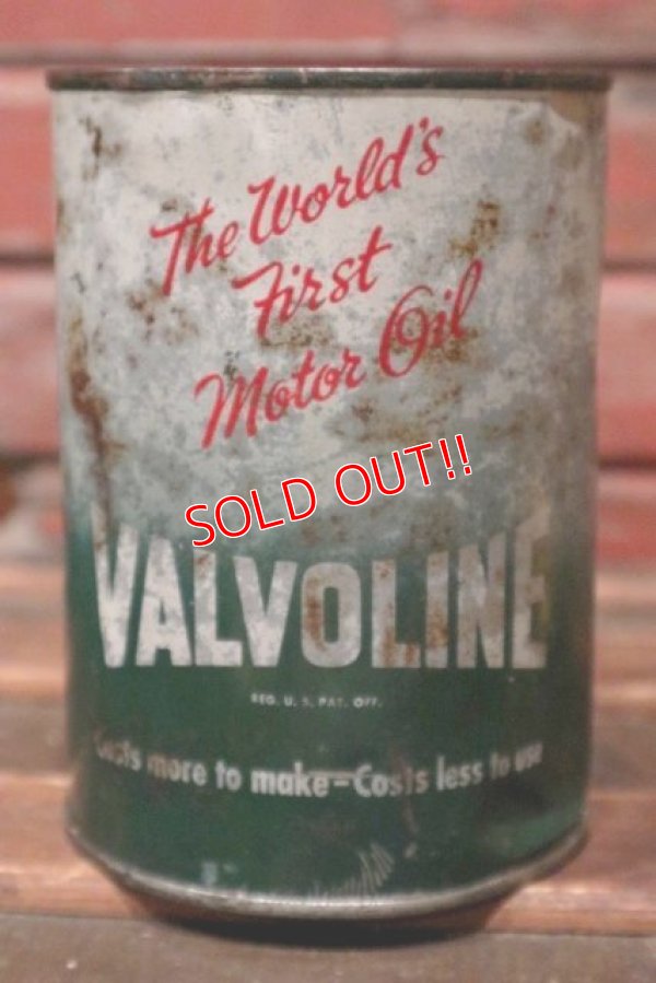 画像1: dp-210701-56 VALVOLINE / 1940's-1950's One U.S. Quart Oil Can