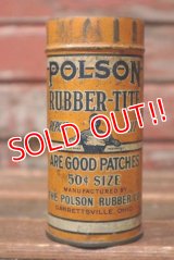 dp-210701-26 POLSON RUBBER-TIRE / 1940's Repair Kit Can