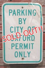 dp-210801-34 Road Sign / PARKING BY CITY OF OXFORD PERMIT ONLY