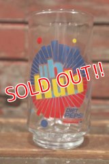 dp-211001-40 DIET PEPSI / 1990's Glass Tumbler