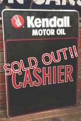 dp-211110-49 Kendall / 1980's Metal Sign "CASHER"