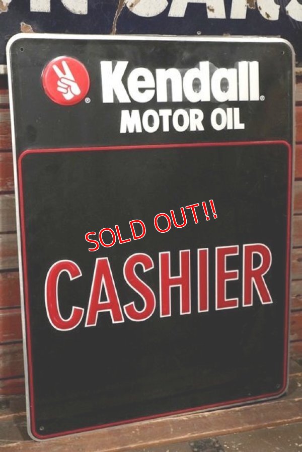 画像1: dp-211110-49 Kendall / 1980's Metal Sign "CASHER"