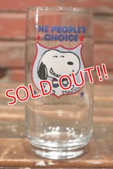 ct-211101-74 Snoopy / Anchor Hocking 1980's "THE PEOPLE'S CHOICE " Glass