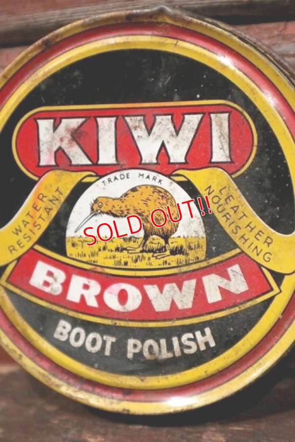 画像2: dp-210901-71 KIWI / 1970's〜BOOT POLISH "BROWN" Can