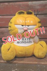 ct-2211201-25 Garfield / DAKIN 1980's Plush Doll "I HATE MONDAYS"