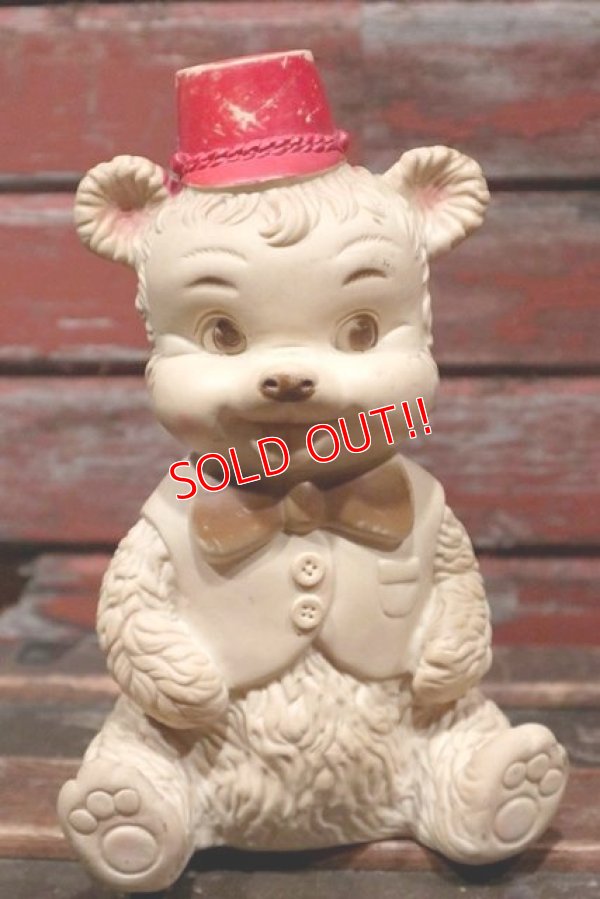 画像1: ct-211210-22 EDWARD MOBLEY / 1960's Marching Bear Rubber Doll