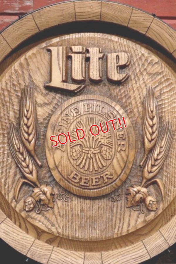 画像2: dp-220101-14 Lite BEER / 1980's Barrel Display Sign