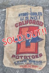 dp-220301-05 CALIFORNIA BIG L POTATOES / Vintage Burlap Bag