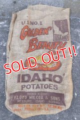 dp-220301-05 GOLDEN BEAUTY BRAND IDAHO POTATOES / Vintage Burlap Bag