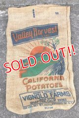 dp-220301-05 Valley Harvest Brand CALIFORNIA POTATOES / Vintage Burlap Bag