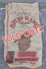 dp-220301-05 SUPER KING IDAHO POTATOES / Vintage Burlap Bag