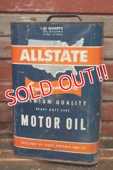 dp-220301-47 ALLSTATE MOTOR OIL / 1940's-1950's  2 1/2 U.S. Gallons Can