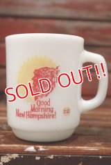 kt-220301-13 BURGER KING / Anchor Hocking 1980's〜 "Good Morning New Hampshire!" 9 oz Mug