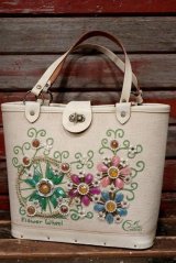 dp-220301-03 COLLINS OF TEXAS / 1970's "Flower Wheel" Bag