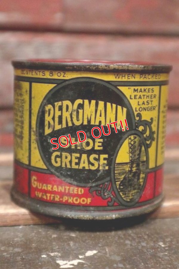 画像1: dp-220401-225 BERGMANN / Vintage SHOE GREASE Can