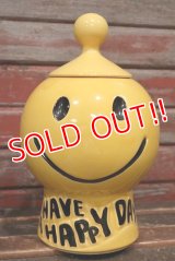 dp-220401-39 McCOY POTTERY / 1970's Smiley Face Cookie Jar