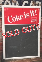 dp-220401-42 Coca Cola / 1984 "Coke is it!"  Menu Chalk Board Sign