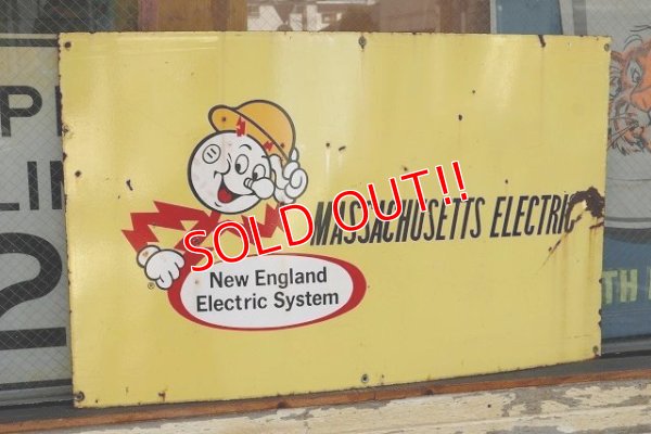 画像1: ct-220501-01 Reddy Kilowatt / 1960's Massachusetts Electric Porcelain Sign