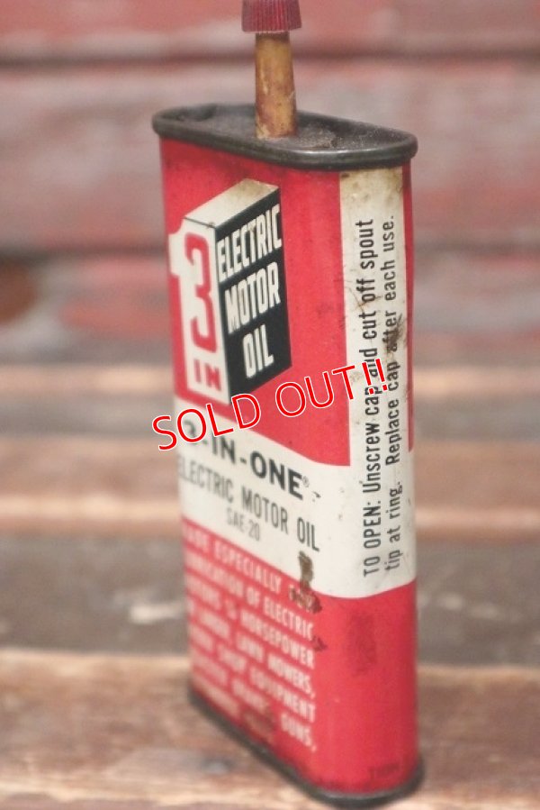 画像3: dp-220401-155 3-IN-ONE / ELECTRIC MOTOR OIL Vintage Handy Can