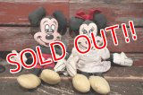 ct-220401-50 Mickey Mouse & Minnie Mouse / 1970's Rag Doll Set