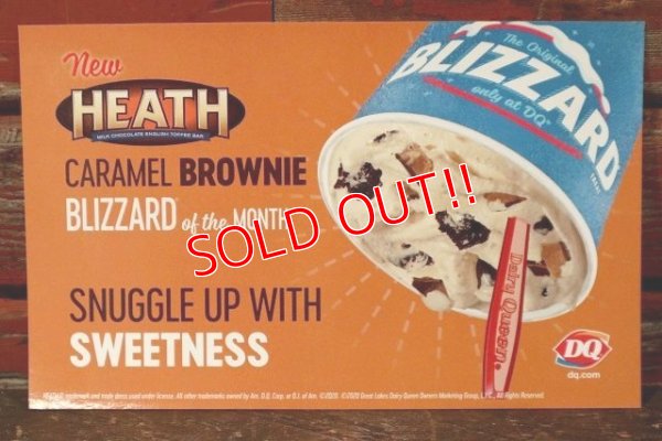 画像1: dp-220401-28 Dairy Queen / Store Menu Card Sign 2020 "CARAMEL BROWNIE BLIZZARD"