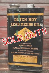 dp-220501-34 DUTCH BOY / 1940's LEAD MIXING OIL ONE GALLON Can