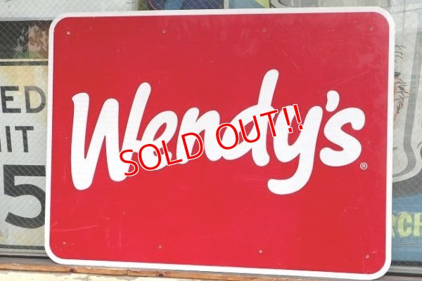 画像1: dp-220501-45 Wendy's / Large Road Sign