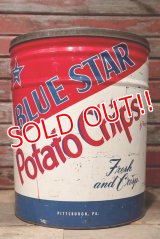 dp-220601-12 BLUE STAR / Vintage Potato Chips Can