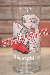 ct-220601-75 E.T. / Pizza Hut 1982 Novelty Glass "I'll be right here"